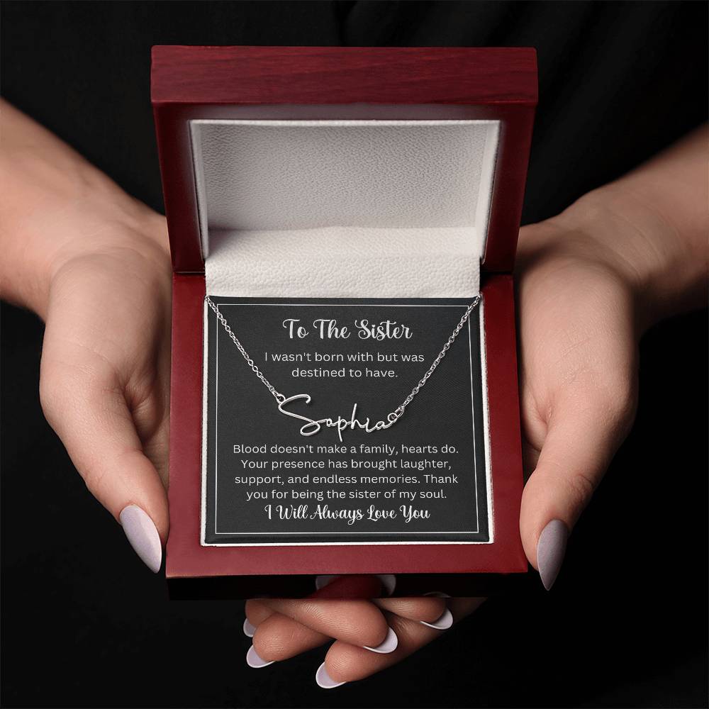 To My Soul Sister Name Necklace