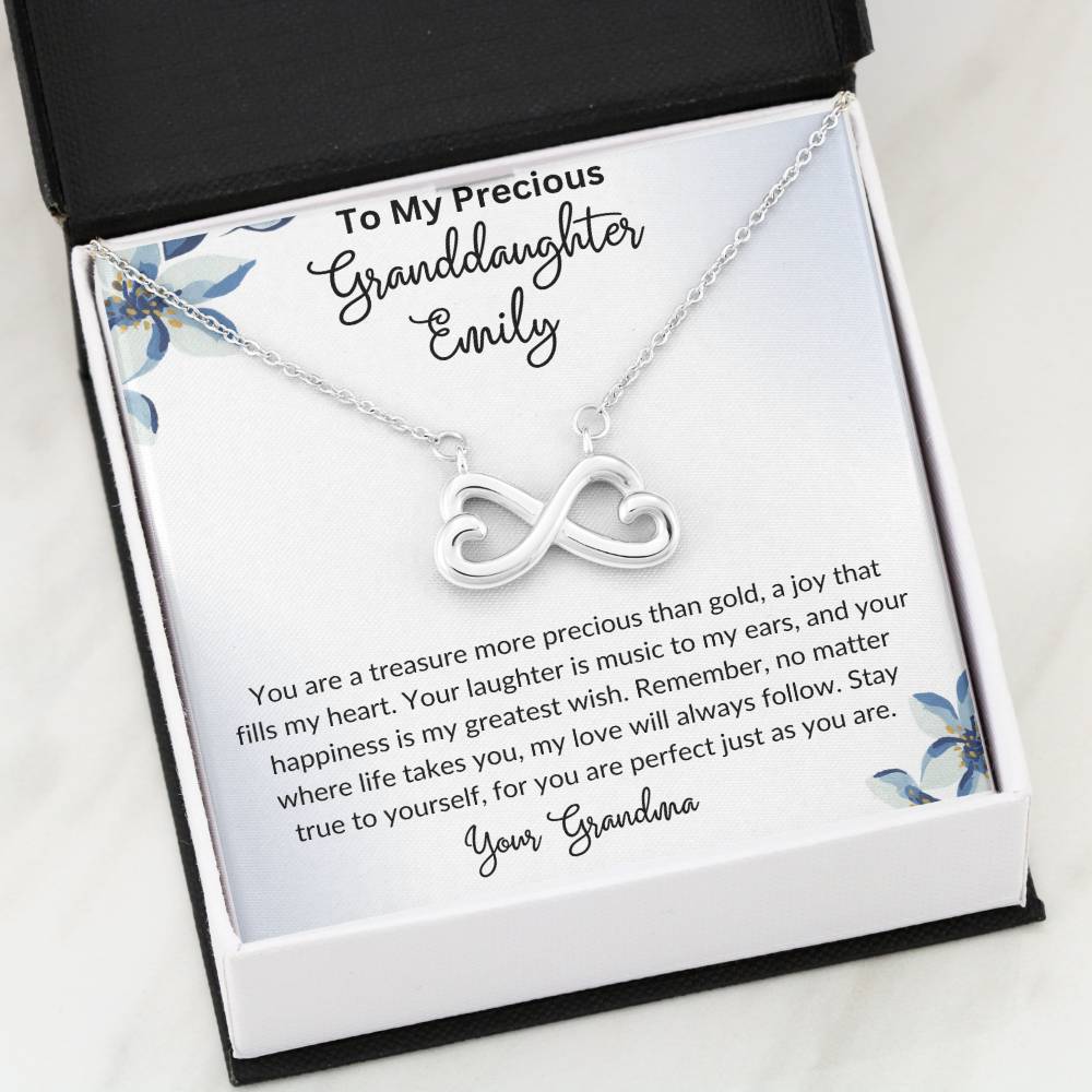 Personalized Granddaughter Infinity Necklace
