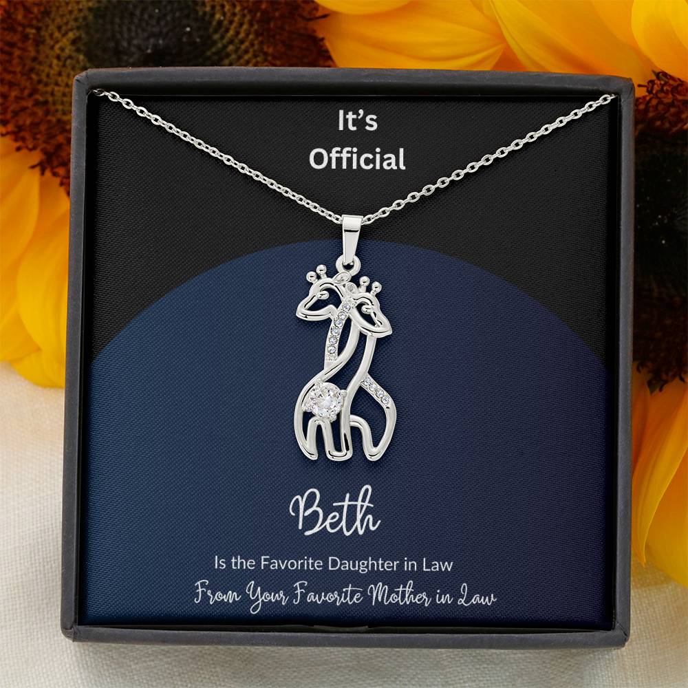 Daughter in Law Giraffe Necklace