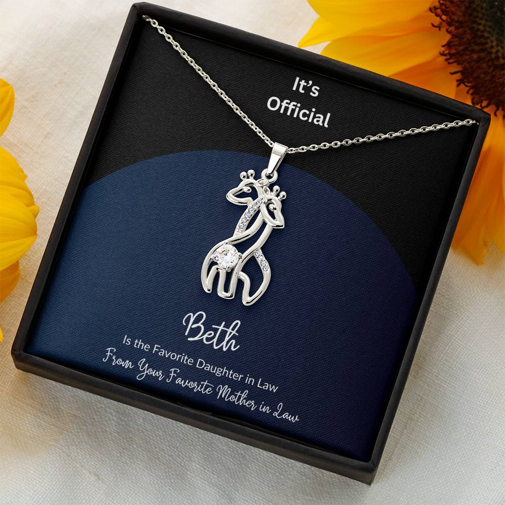 Daughter in Law Giraffe Necklace