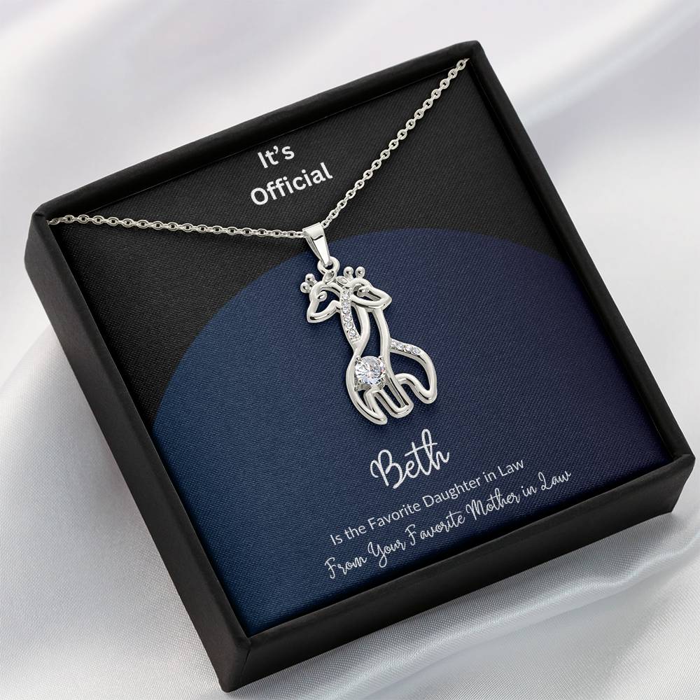 Daughter in Law Giraffe Necklace