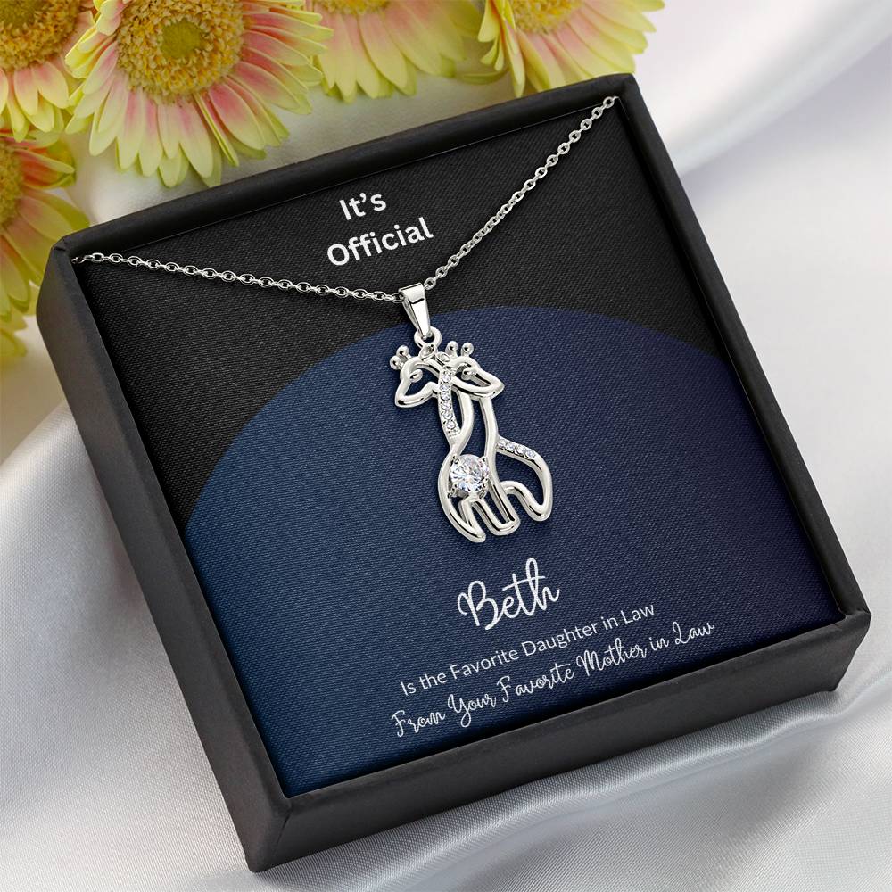 Daughter in Law Giraffe Necklace