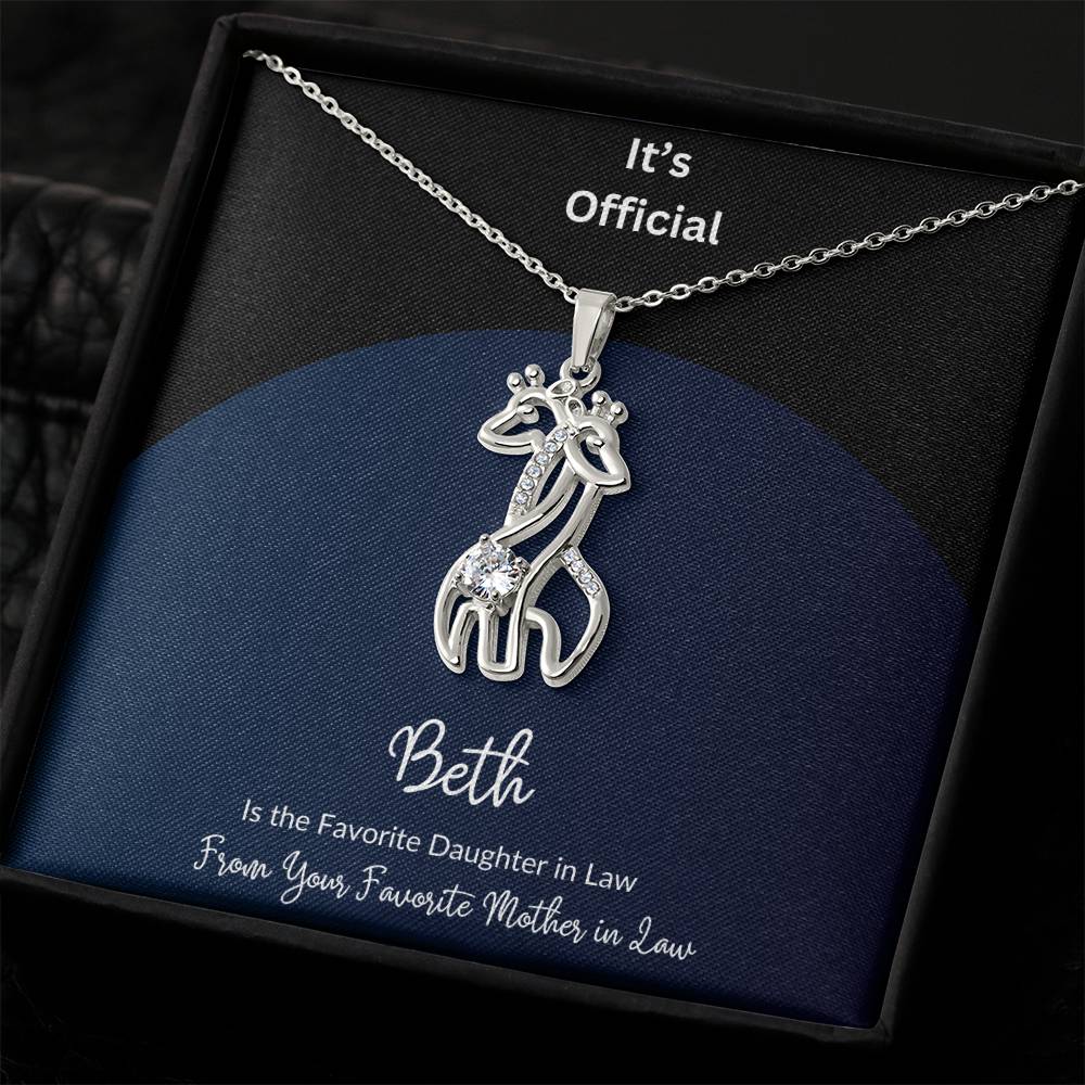 Daughter in Law Giraffe Necklace