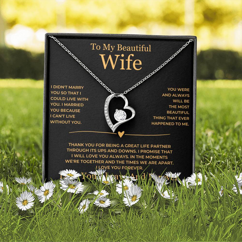 Forever Love Necklace - To My Beautiful Wife