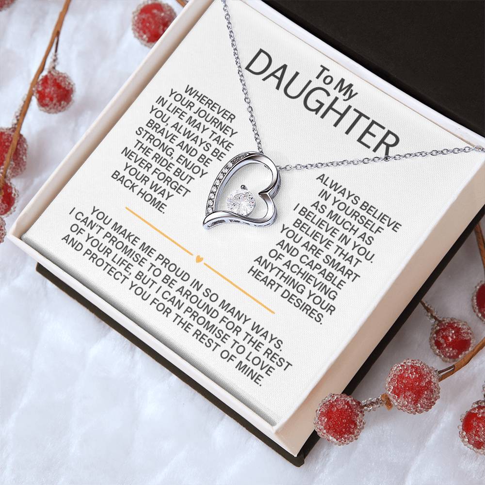 Forever Love Necklace for Daughter - Heart Pendant