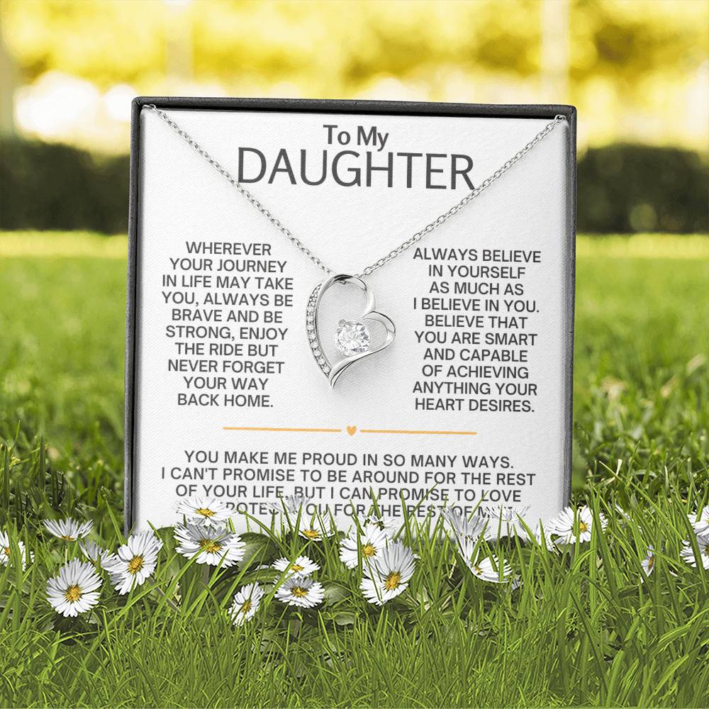 Forever Love Necklace for Daughter - Heart Pendant
