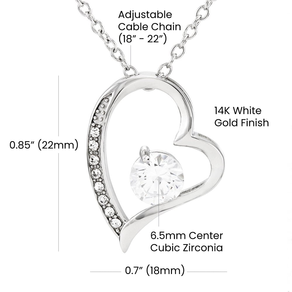 Forever Love Necklace for Daughter - Heart Pendant