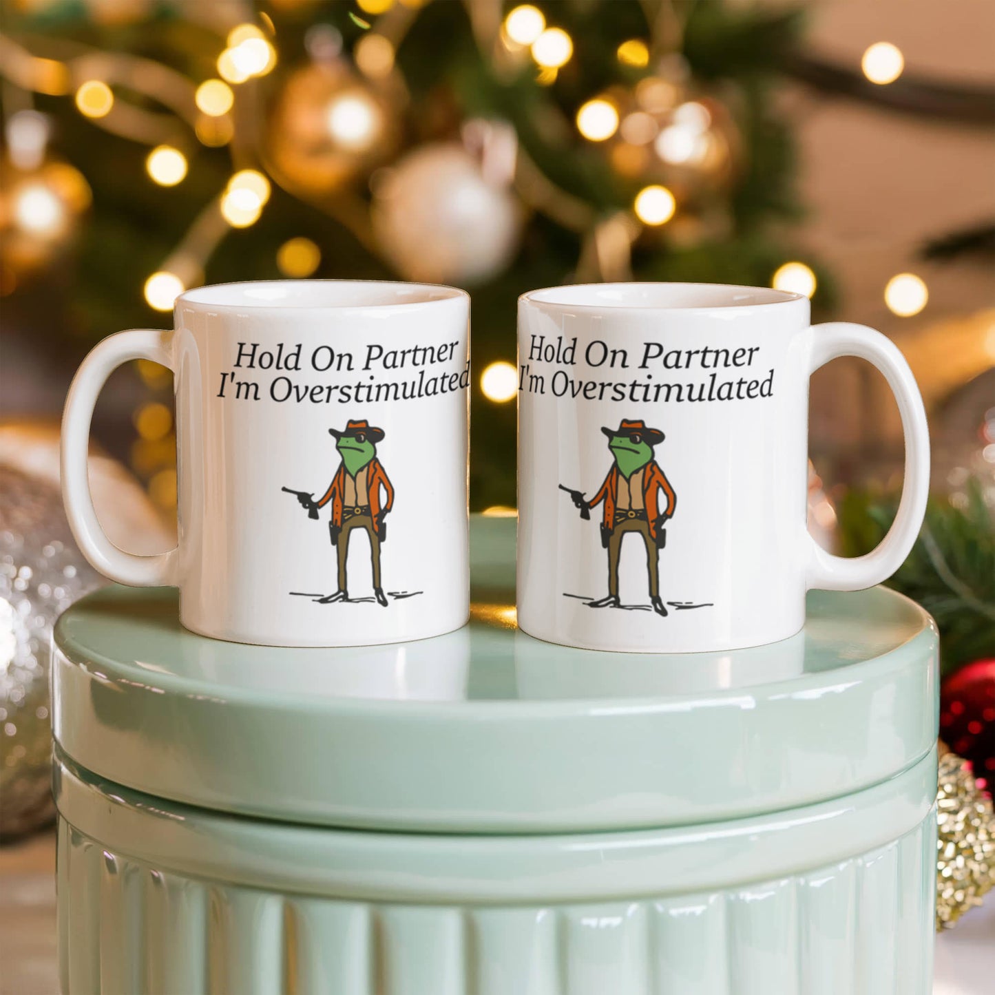 Funny Cowboy Frog Ceramic Mug - 11 & 15 oz.