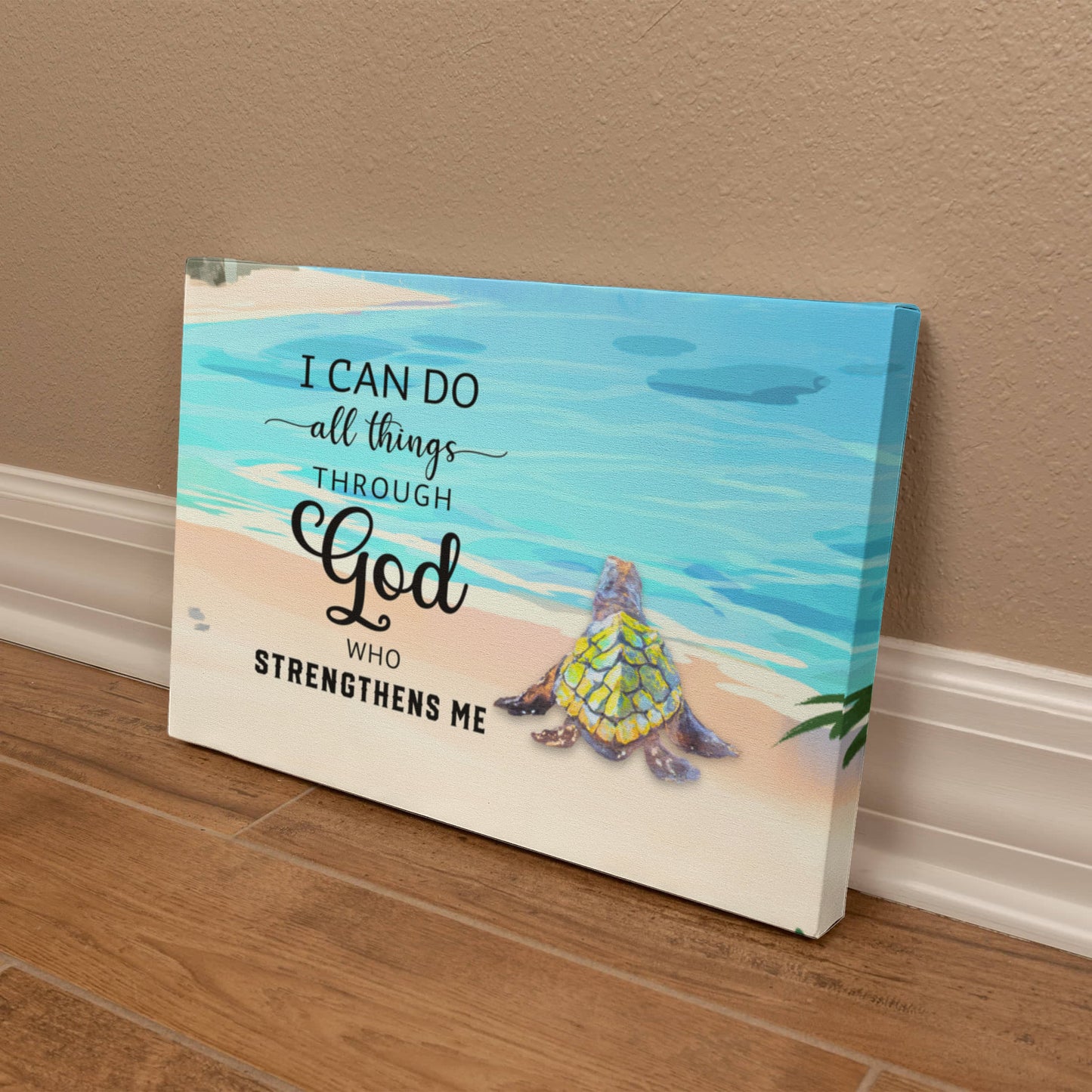 Inspirational Turtle Canvas - Uplifting Wall Decor