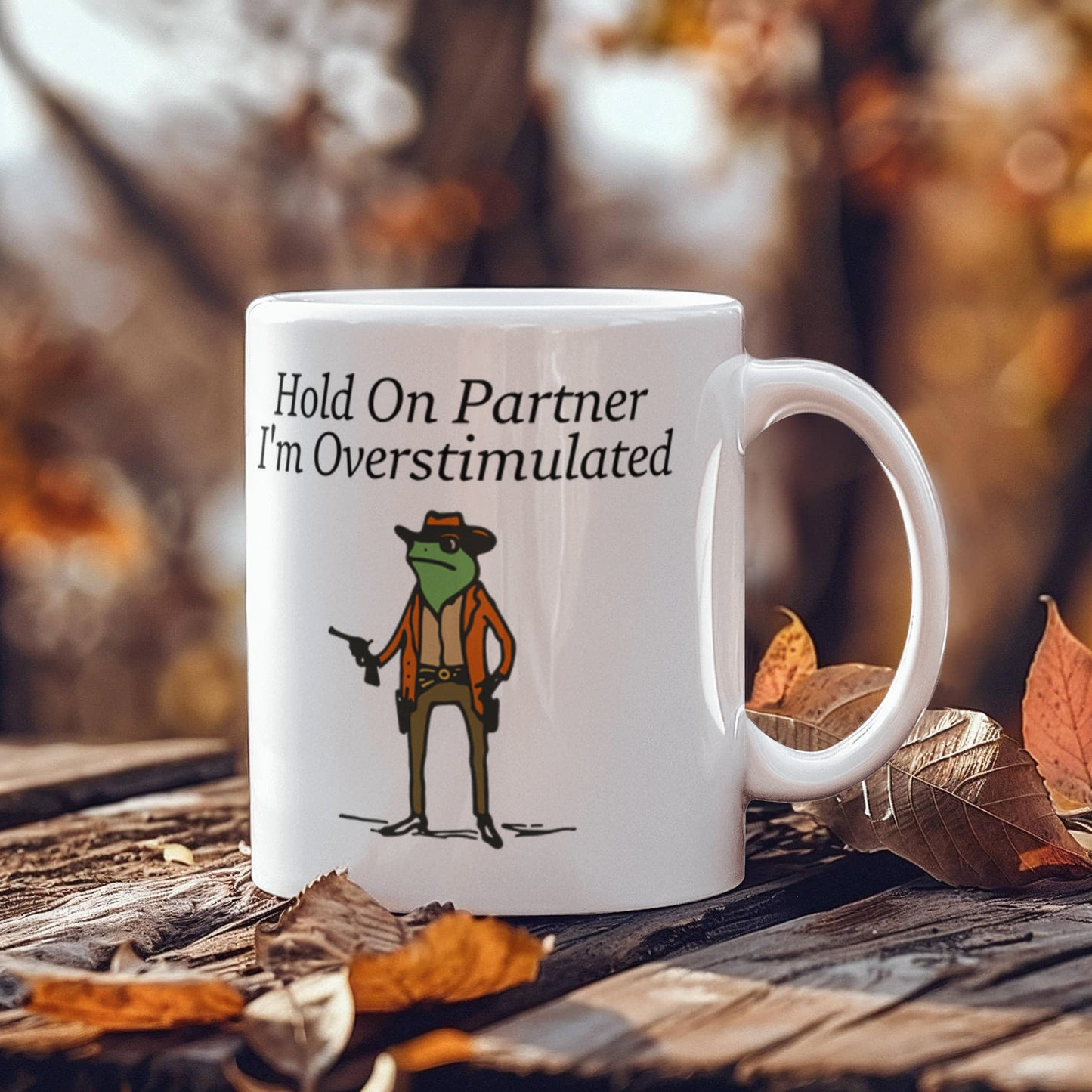 Funny Cowboy Frog Ceramic Mug - 11 & 15 oz.