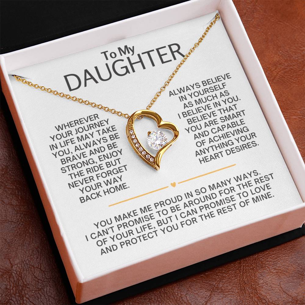 Forever Love Necklace for Daughter - Heart Pendant