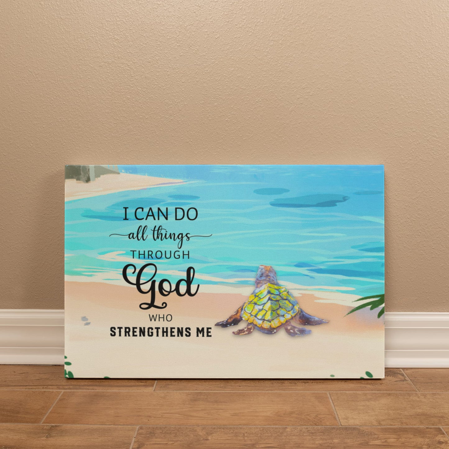 Inspirational Turtle Canvas - Uplifting Wall Decor