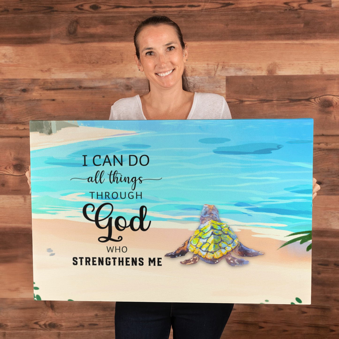 Inspirational Turtle Canvas - Uplifting Wall Decor