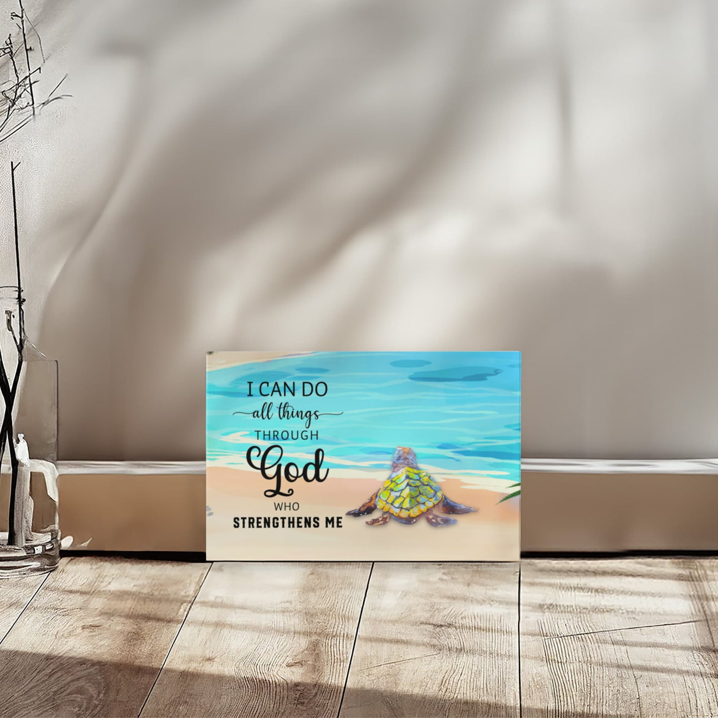 Inspirational Turtle Canvas - Uplifting Wall Decor