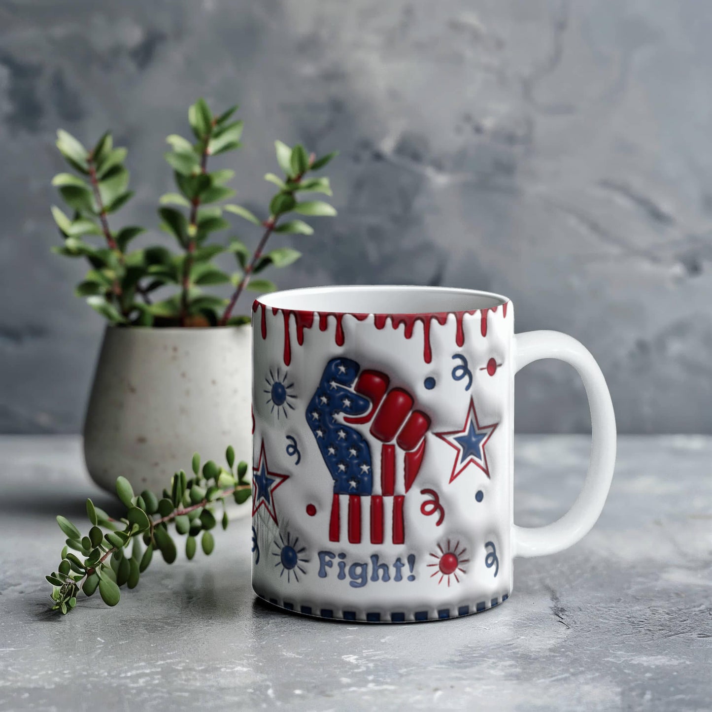 Patriotic Ceramic Mug for Coffee Lovers