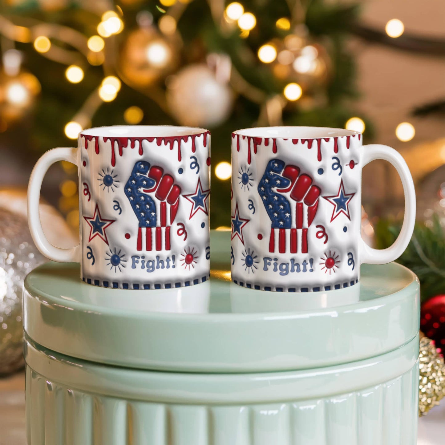 Patriotic Ceramic Mug for Coffee Lovers