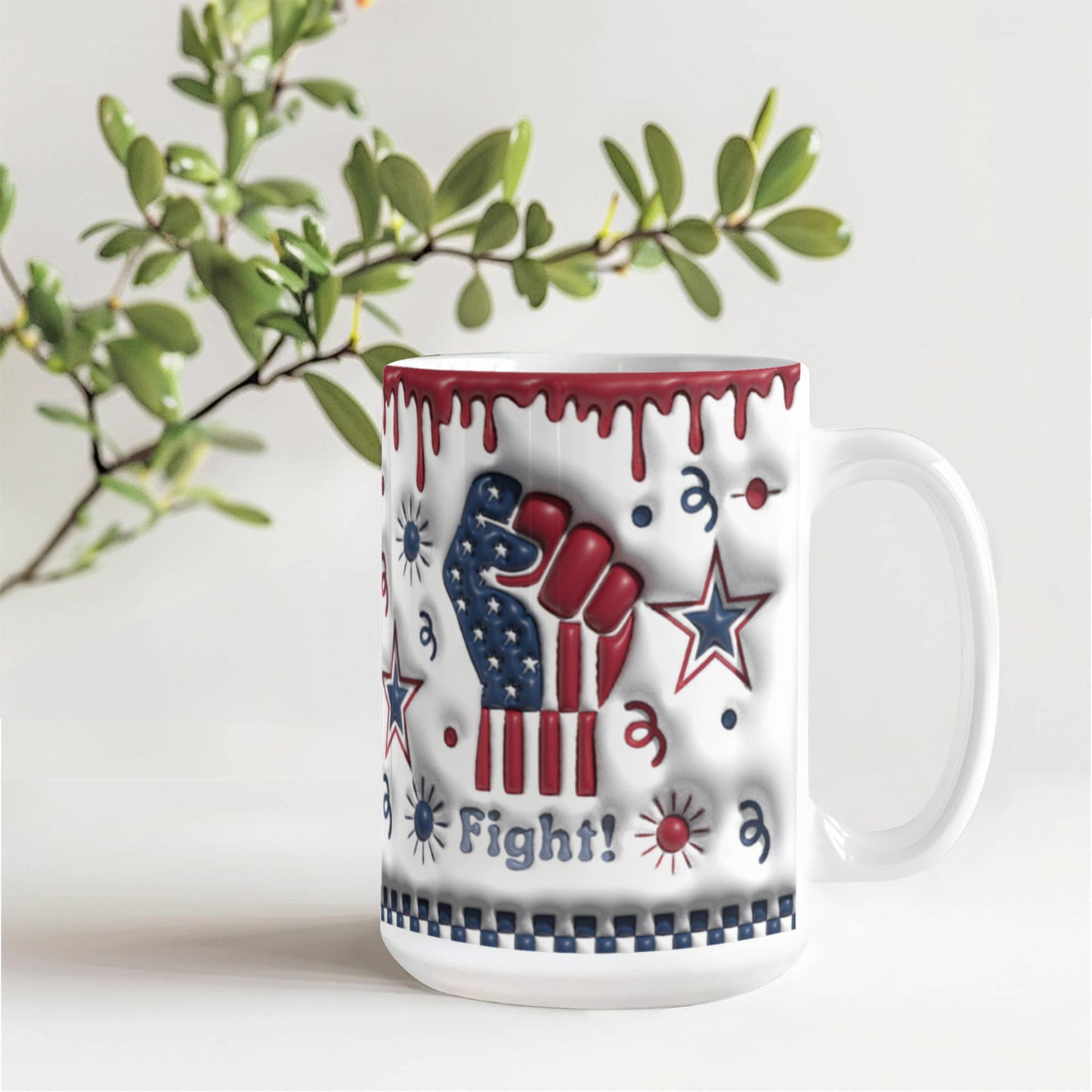 Patriotic Ceramic Mug for Coffee Lovers