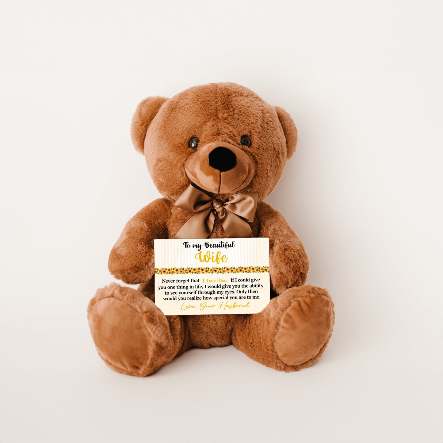 To My Beautiful Wife Mother's Day Card with Teddy Bear