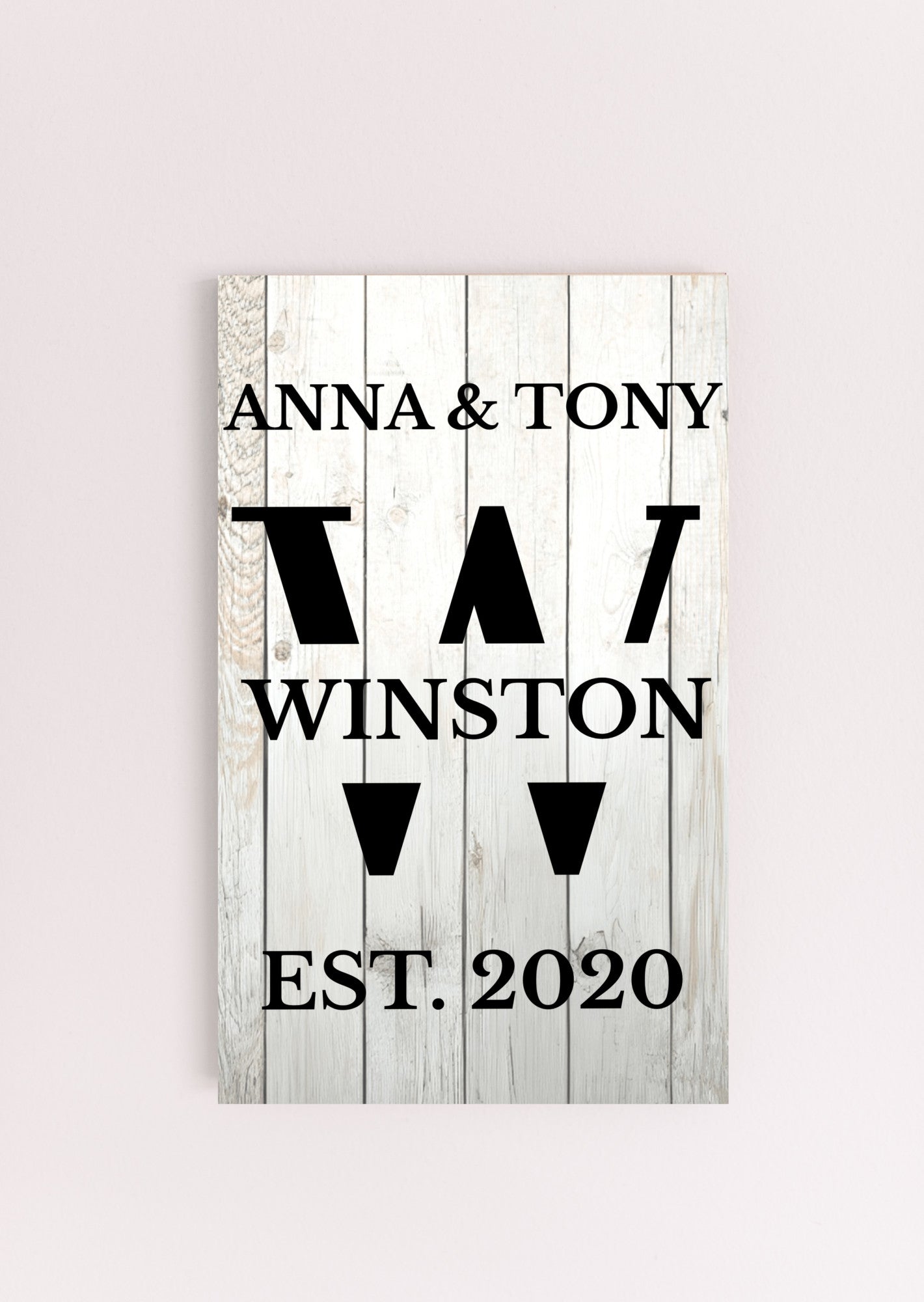 Custom Family Name Sign – UV Printed MDF Plaque – Rustic Home Decor with Est. Year – Personalized Couple Gift