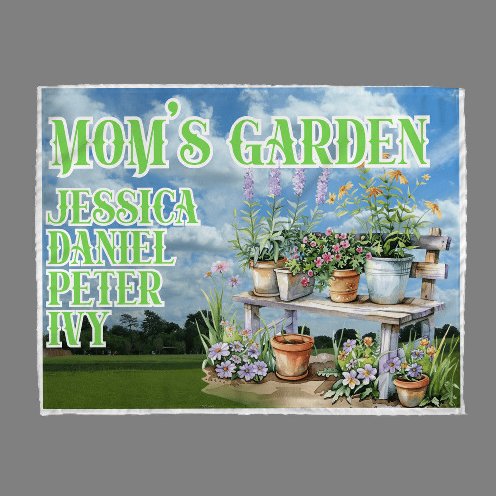 Mom's Garden Wall Tapestry 26x36, Gift for Mom, Garden Decor, Garden Tapestry, Mother's Day Gift