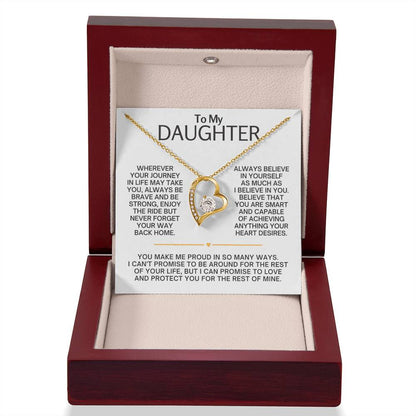 Forever Love Necklace for Daughter - Heart Pendant