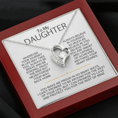 Forever Love Necklace for Daughter - Heart Pendant