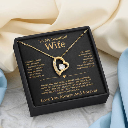 Forever Love Necklace - To My Beautiful Wife