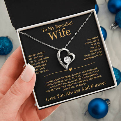 Forever Love Necklace - To My Beautiful Wife