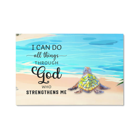 Inspirational Turtle Canvas - Uplifting Wall Decor