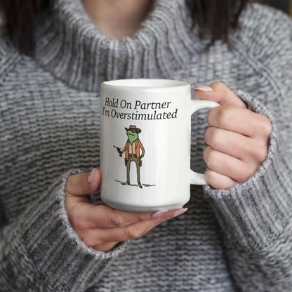 Funny Cowboy Frog Ceramic Mug - 11 & 15 oz.