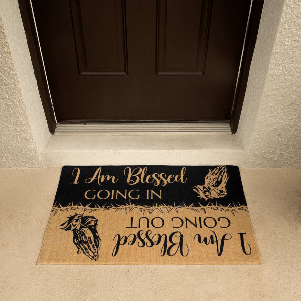Blessed Going In and Out Welcome Mat