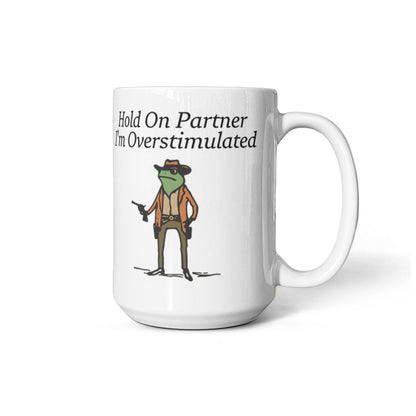 Funny Cowboy Frog Ceramic Mug - 11 & 15 oz.