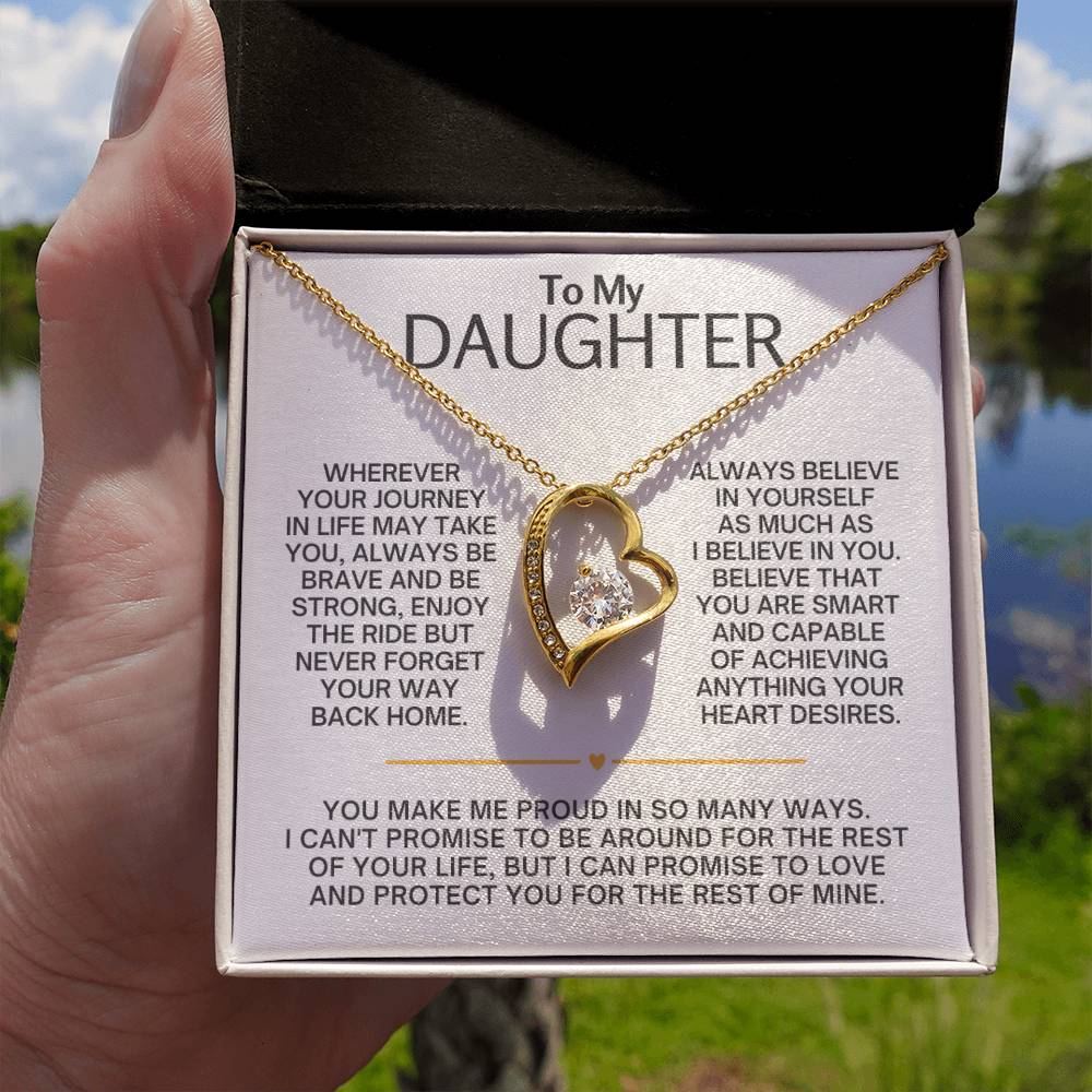 Forever Love Necklace for Daughter - Heart Pendant