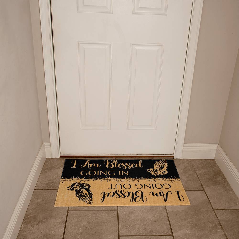 Blessed Going In and Out Welcome Mat