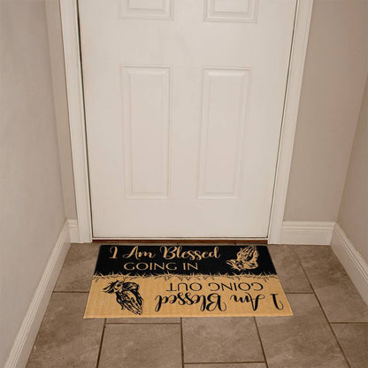 Blessed Going In and Out Welcome Mat
