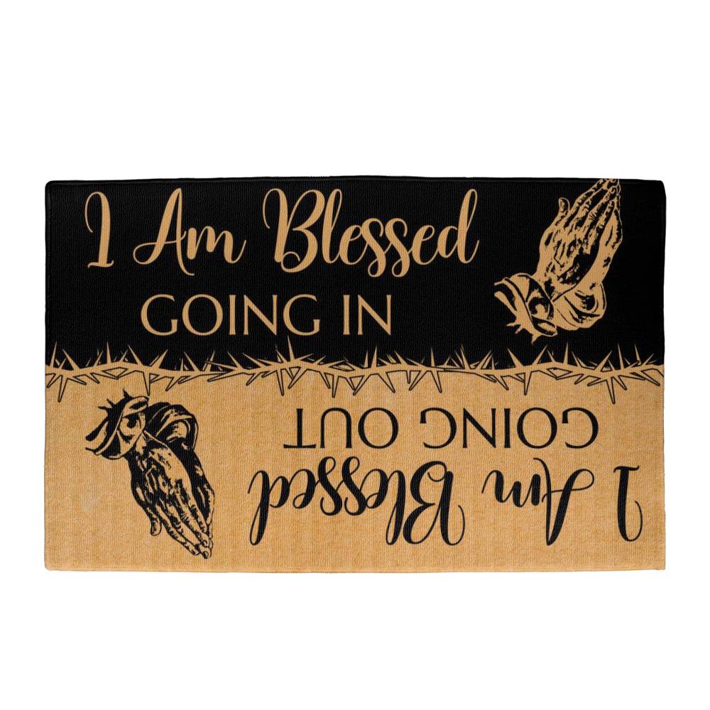 Blessed Going In and Out Welcome Mat
