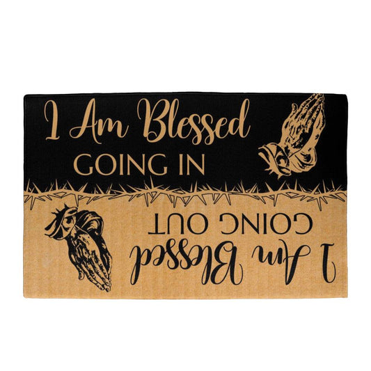 Blessed Going In and Out Welcome Mat
