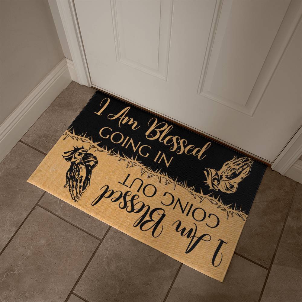 Blessed Going In and Out Welcome Mat