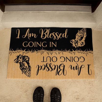 Blessed Going In and Out Welcome Mat