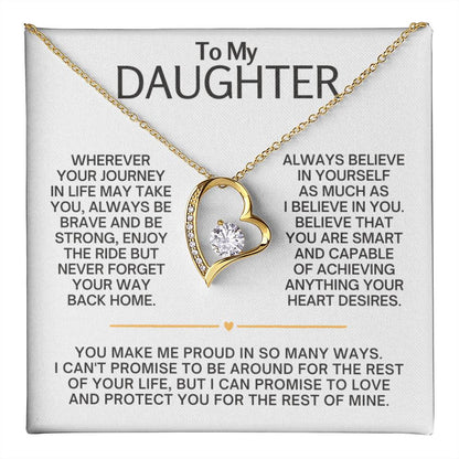 Forever Love Necklace for Daughter - Heart Pendant