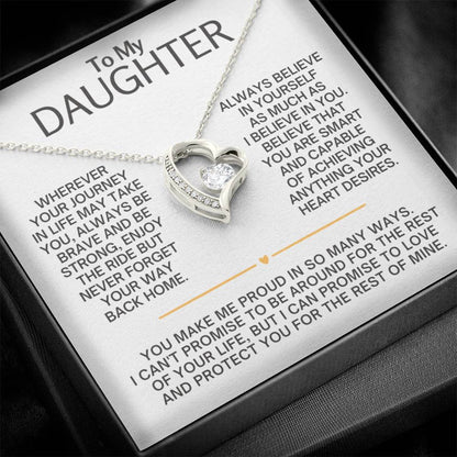 Forever Love Necklace for Daughter - Heart Pendant