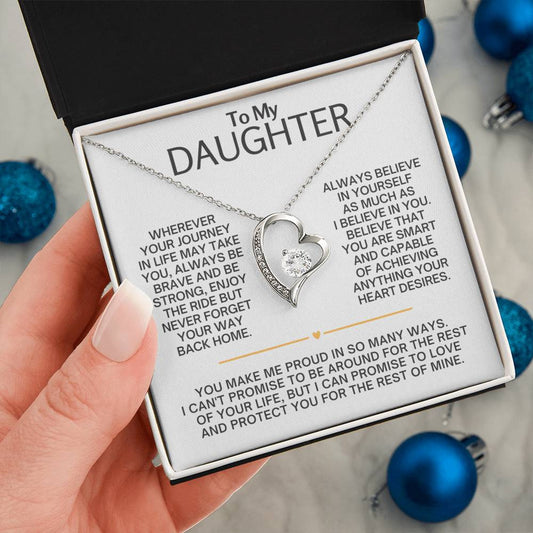 Forever Love Necklace for Daughter - Heart Pendant