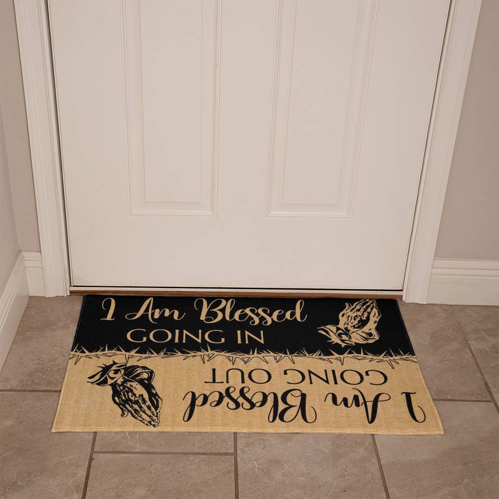Blessed Going In and Out Welcome Mat