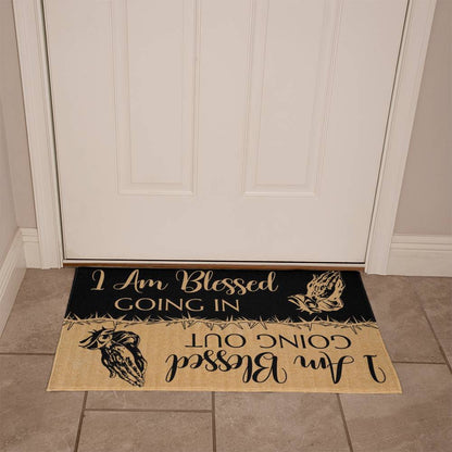 Blessed Going In and Out Welcome Mat