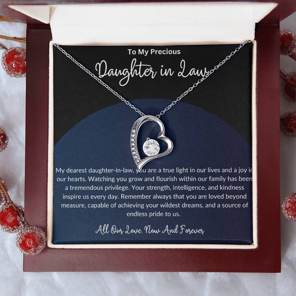 To Our Precious Daughter In Law - Forever Love Necklace