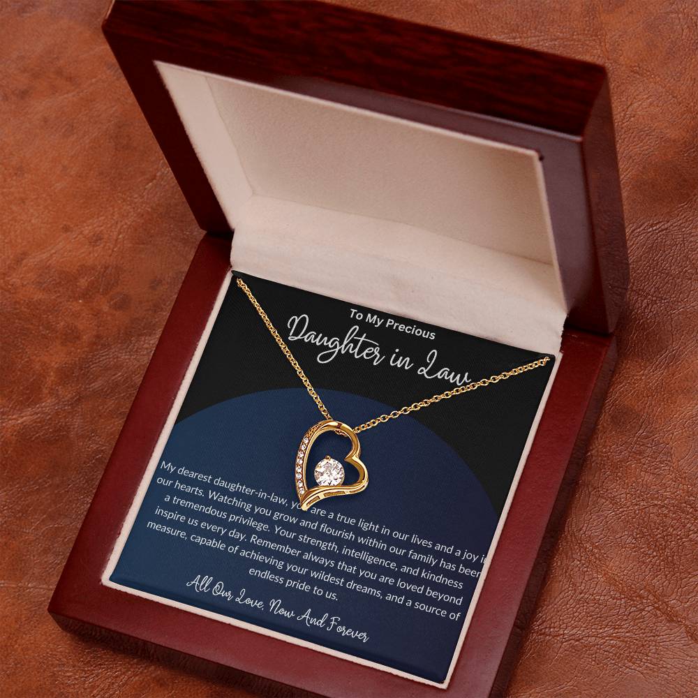 To Our Precious Daughter In Law - Forever Love Necklace