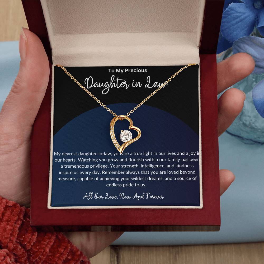 To Our Precious Daughter In Law - Forever Love Necklace