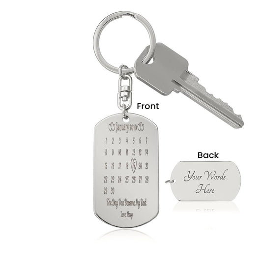 Engraved Dog Tag Keychain