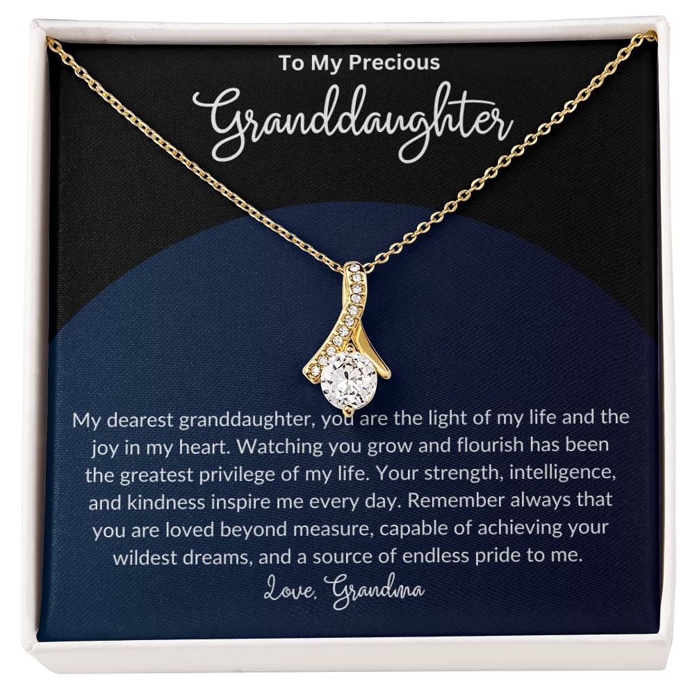 To My Beautiful Granddaughter. Alluring Beauty Necklace