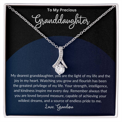 To My Beautiful Granddaughter. Alluring Beauty Necklace